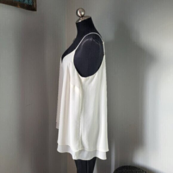 Ivory  Flowy Layered Camisole Size 1X ADDITIONELLE - Picture 7 of 9